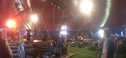On stage at Godiva Festival Coventry
