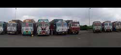 The colourful local lorries