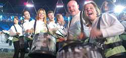 Katie and her group of drummers